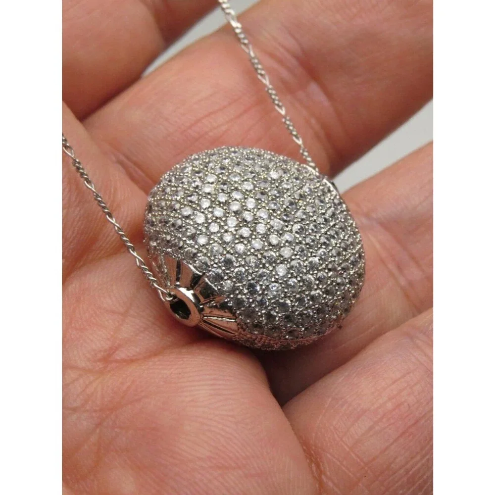 *925 Sterling Silver Diamond Pendant Necklace